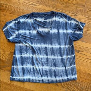 American Eagle Soft & Sexy Blue Tie-Dye Top